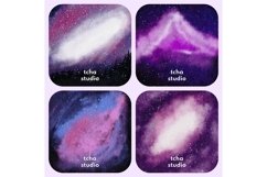 Galaxy Space Watercolor Abstract Digital Papers Background Product Image 3