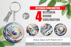Keychain Galaxy with Planets Product Image 1