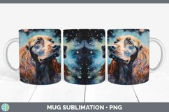 GorgeousWatercolor Spaniels Mug Wrap design.