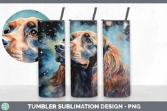 GorgeousWatercolor Spaniels Tumbler design.