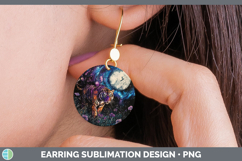 GorgeousGalaxy Round Earrings design.