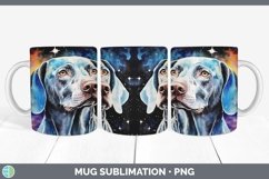GorgeousWatercolor Weimaraner Mug Wrap design.