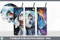 GorgeousWatercolor Weimaraner Tumbler design.