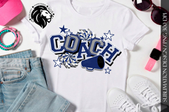 Cheer Coach Sublimation Design PNG | Blue Silver White Coach Product Image 3