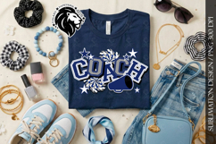 Cheer Coach Sublimation Design PNG | Blue Silver White Coach Product Image 2