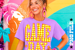 Any Sport Game Day Sublimation PNG, Red Yellow Polka Dots Product Image 3
