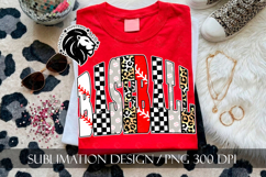 Baseball Sublimation PNG, Leopard Checkered Product Image 4