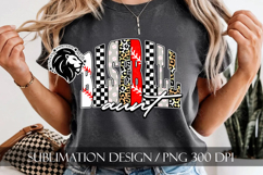 Baseball Aunt Sublimation PNG, Leopard Checkered Product Image 2