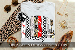 Baseball Aunt Sublimation PNG, Leopard Checkered Product Image 5