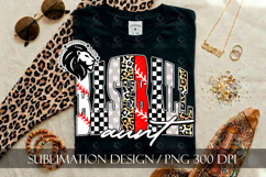 Baseball Aunt Sublimation PNG, Leopard Checkered Product Image 3