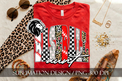 Baseball Aunt Sublimation PNG, Leopard Checkered Product Image 4