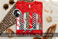 Baseball Gigi Sublimation PNG, Leopard Checkered Product Image 2