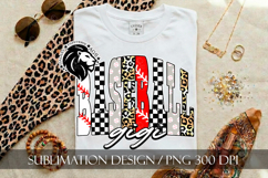 Baseball Gigi Sublimation PNG, Leopard Checkered Product Image 3