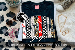 Baseball Gigi Sublimation PNG, Leopard Checkered Product Image 5