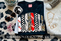 Baseball Mom Sublimation PNG, Leopard Checkered Product Image 2