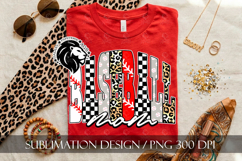 Baseball Mom Sublimation PNG, Leopard Checkered Product Image 1
