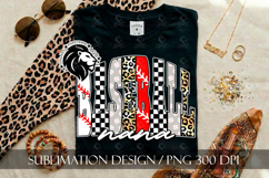 Baseball Nana Sublimation PNG, Leopard Checkered Product Image 4