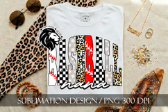 Baseball Nana Sublimation PNG, Leopard Checkered Product Image 3