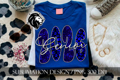 Senior 2026 Sublimation PNG, Blue Leopard Product Image 2