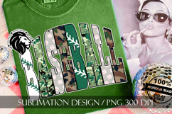 Baseball Sublimation PNG, Green Camo Product Image 3