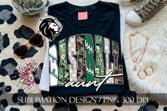 Baseball Aunt Sublimation PNG, Green Camo Product Image 4