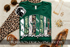 Baseball Grandma Sublimation PNG, Green Camo Product Image 2