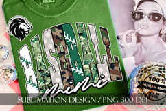 Baseball Nana Nanny Sublimation PNG, Green Camo Product Image 4