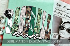 Baseball Mom Mama Sublimation PNG, Green Camo Product Image 2
