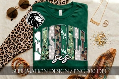 Baseball Sis Sister Sublimation PNG, Green Camo Product Image 2