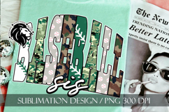 Baseball Sis Sister Sublimation PNG, Green Camo Product Image 3