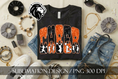Glitter Sequins Cheer Sublimation Design PNG | Orange Black Product Image 4