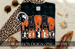 Glitter Sequins Cheer Sublimation Design PNG | Orange Black Product Image 6