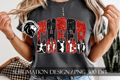 Glitter Sequins Cheer Sublimation Design PNG | Red Black Product Image 2