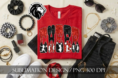 Glitter Sequins Cheer Sublimation Design PNG | Red Black Product Image 5