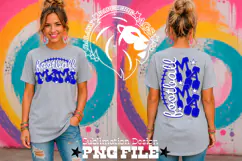 Blue Football Mama Tshirt Dtf Sublimation Design PNG Product Image 3