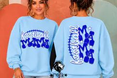 Blue Football Mama Tshirt Dtf Sublimation Design PNG Product Image 5