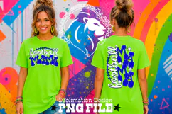 Blue Football Mama Tshirt Dtf Sublimation Design PNG Product Image 2