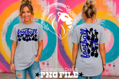 Blue Football Mama Tshirt Dtf Sublimation Design PNG Product Image 1