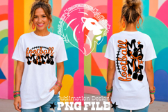 Orange Football Mama Tshirt Dtf Sublimation Design PNG Product Image 1