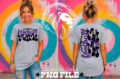 Purple Football Mama Tshirt Dtf Sublimation Design PNG Product Image 1