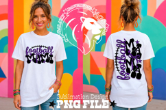 Purple Football Mama Tshirt Dtf Sublimation Design PNG Product Image 2