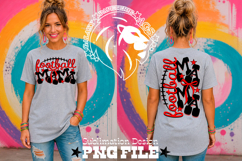 Red Football Mama Tshirt Dtf Sublimation Design PNG Product Image 2