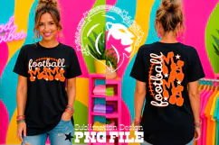 Orange Football Mama Tshirt Dtf Sublimation Design PNG Product Image 3
