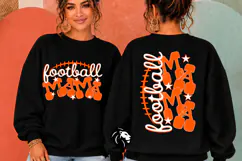 Orange Football Mama Tshirt Dtf Sublimation Design PNG Product Image 5