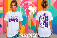 Purple Football Mama Tshirt Dtf Sublimation Design PNG Product Image 2