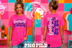 Purple Football Mama Tshirt Dtf Sublimation Design PNG Product Image 4