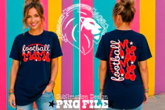 Red Football Mama Tshirt Dtf Sublimation Design PNG Product Image 4