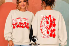 Red Football Mama Tshirt Dtf Sublimation Design PNG Product Image 2