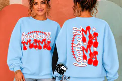Red Football Mama Tshirt Dtf Sublimation Design PNG Product Image 1
