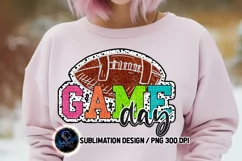 Football Game day Sublimation Design PNG | Chenille Texture Product Image 2